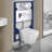 StormOn Dual-Flush Elongated Wall-Mount Toilet with Glazed Surface (Seat Included)-55826896