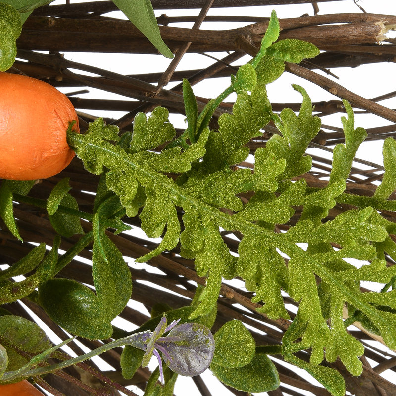 24" Carrot Easter Wreath