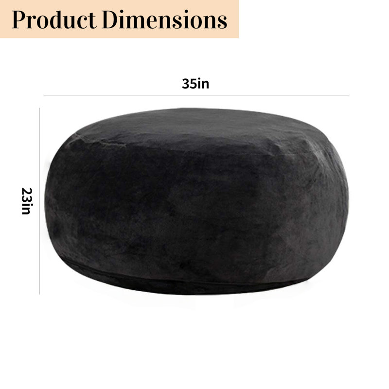 4FT Bean Bag Chair For Adults,Beanbag Chair With Filler,Memory Foam,Cozy Floor Chair,Living Room Bean Bag For Adults,Suitable For Bedrooms, Dorm Balcony Lounge