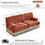 Canapé Chesterfield 76,6 po en velours avec jupe à franges-1947101962-1947101964