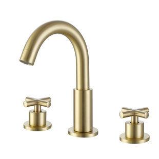 8 Inch 3-Hole Widespread Bathroom Faucet, 2-Handle Bathroom Sink Faucet With Optional Drain Assembly