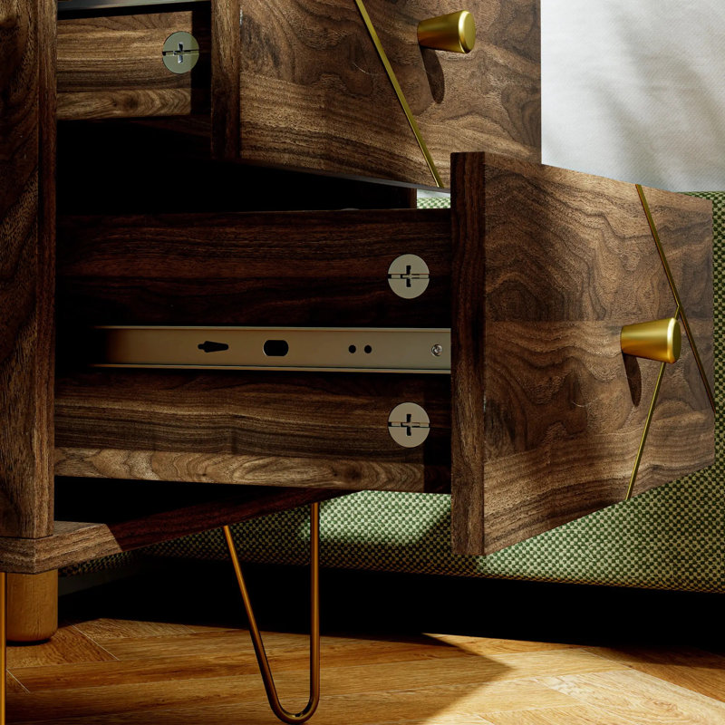 45cm W Steel Bedside Table
