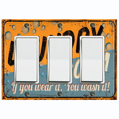 Nature Themed 3 - Gang Rocker Standard Wall Plate