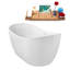 Baignoire autoportante 66 po avec drain interne Streamline-101413011