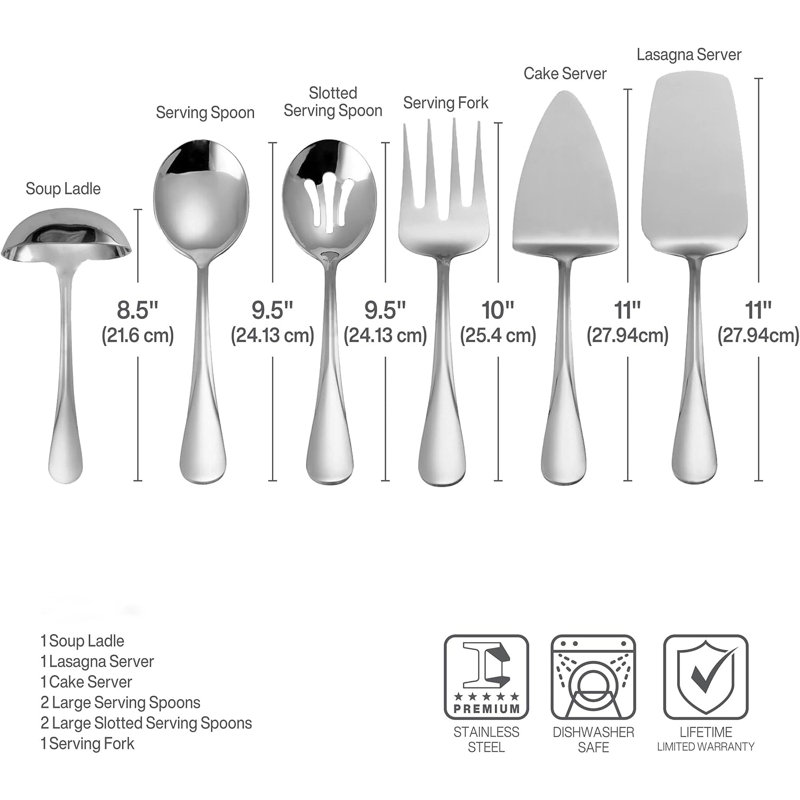 8-Piece Stainless Steel Serving Set