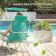 Chaises de plage pliantes 2 pièces avec auvent réglable, turquoise