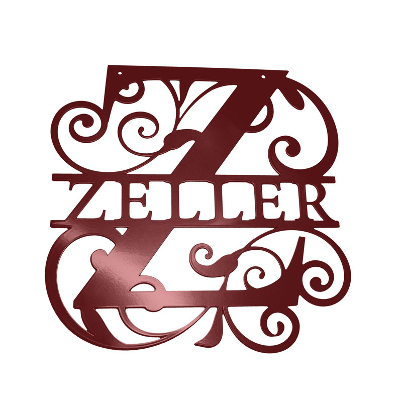 Anbut 32" Wall Accent, Brick Red, Letter Z, Yes