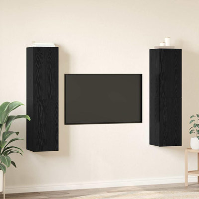 TV Cabinet Set 4 Pcs 30.5 X 30 X 60 Cm Engineered Wood