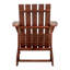 Chaise Adirondack en bois d'acacia massif Irving Classic, siège de terrasse brun foncé résistant aux intempéries pour le jardin, la terrasse et le foyer-2136063605