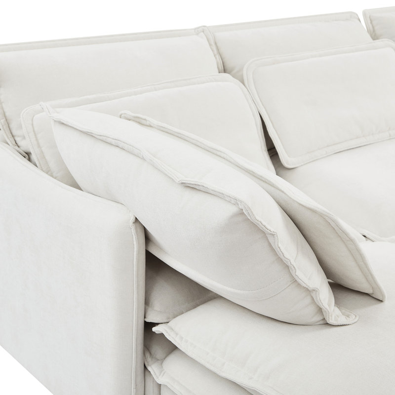 U-Style With Double-Layer Cushions And Practical Storage Space Cushioned Bed For Optimal Functionality