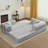78" Compression Corduroy Sleeper Sofa, Convertible Upholstered Couch with 2 Pillows, No Assembly Required-118101137-124439129