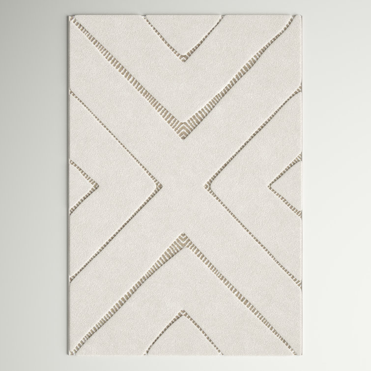 Nikki Geometric Shag Area Rug