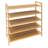 5-Tier 15 Pair Solid Bamboo Shoe Rack