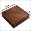 Table basse carrée en noyer avec deux tiroirs de rangement