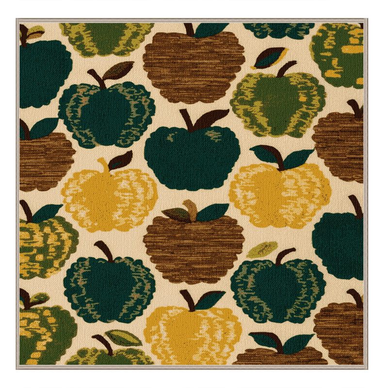  Tapis lavable avec pommes et sucre, Rectangulaire 8 pi x 12 pi