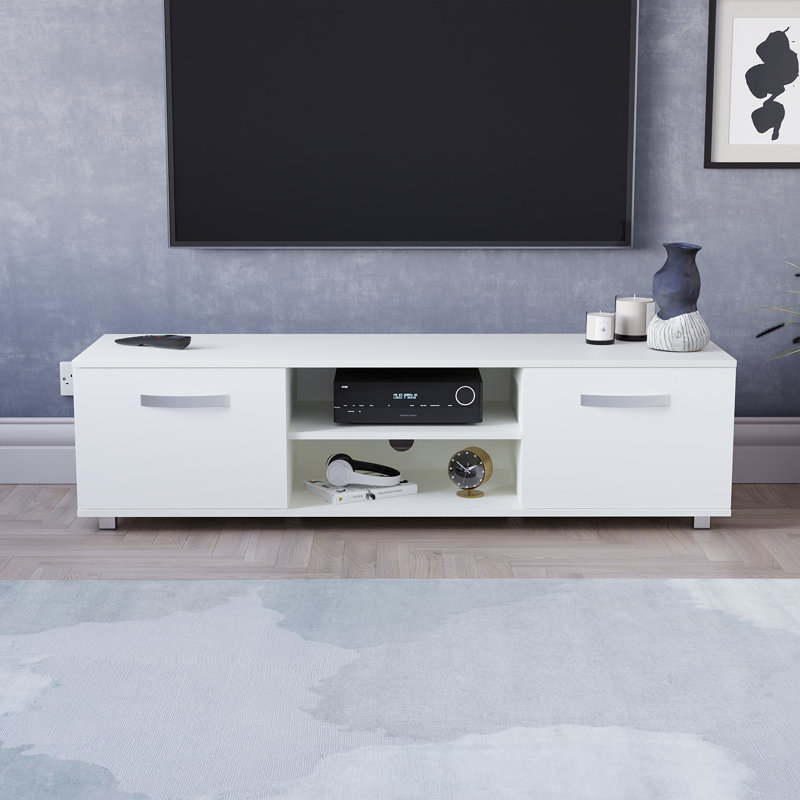 Muskoka TV Stand for TVs, White, 38 cm H x 120 cm W x 40 cm D