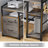 Ralphio Stainless Steel Computer Desk with Built-In Electrical Outlet