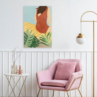 More Sun - Landscape Illustration Modern Woman Art