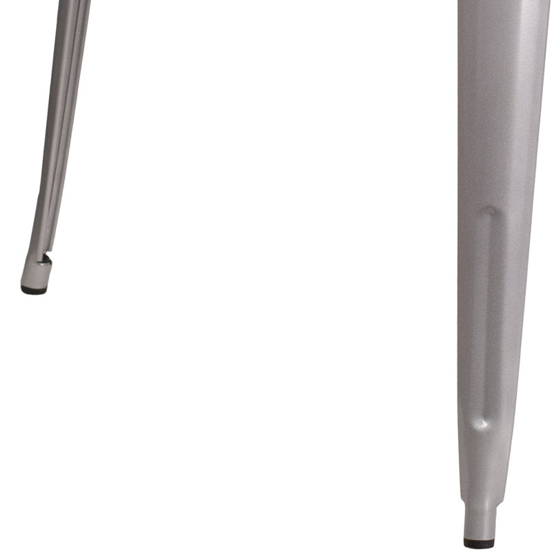 Table carrée intérieure / extérieure Angeleca, Argent, l 35,5 po x L 35,5 po x H 29,75 po
