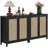 Safura 34.3" W 3-Shelve Solid Wood Sideboard-1332015183-1333447933