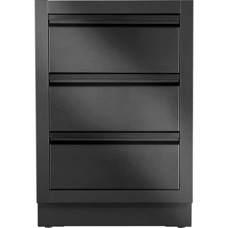 Armoire à deux tiroirs OASIS®, noir mat