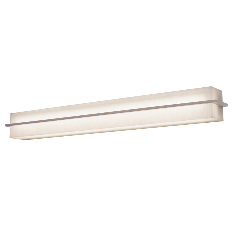 Applique murale pour salle de bain 1 lumière DEL Leeroy, Blanc lin, Gris patiné