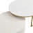Modern Round Nesting Coffee Table Fluted With Drawer In White & Gold In 31.5"