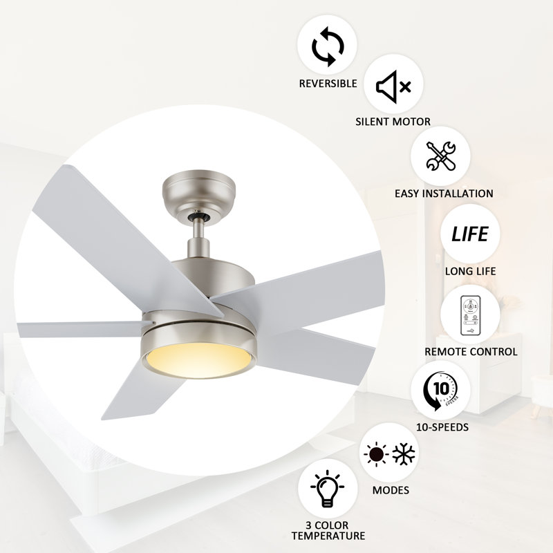 Jelisavka 52'' Ceiling Fan with LED Lights