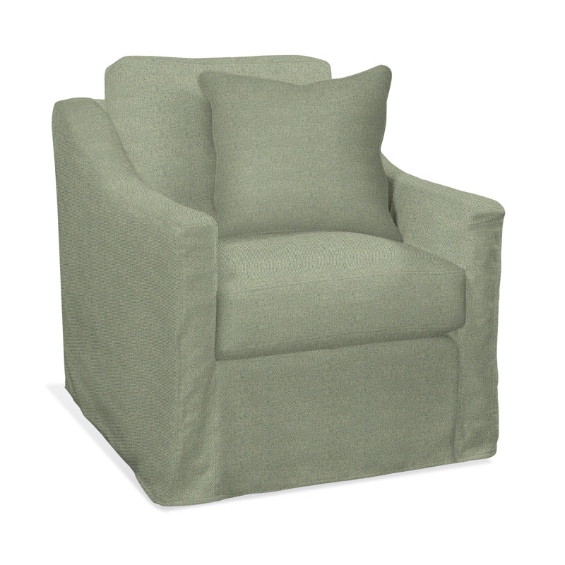 Oliver Armchair, Green Performance Fabric; 0851-54