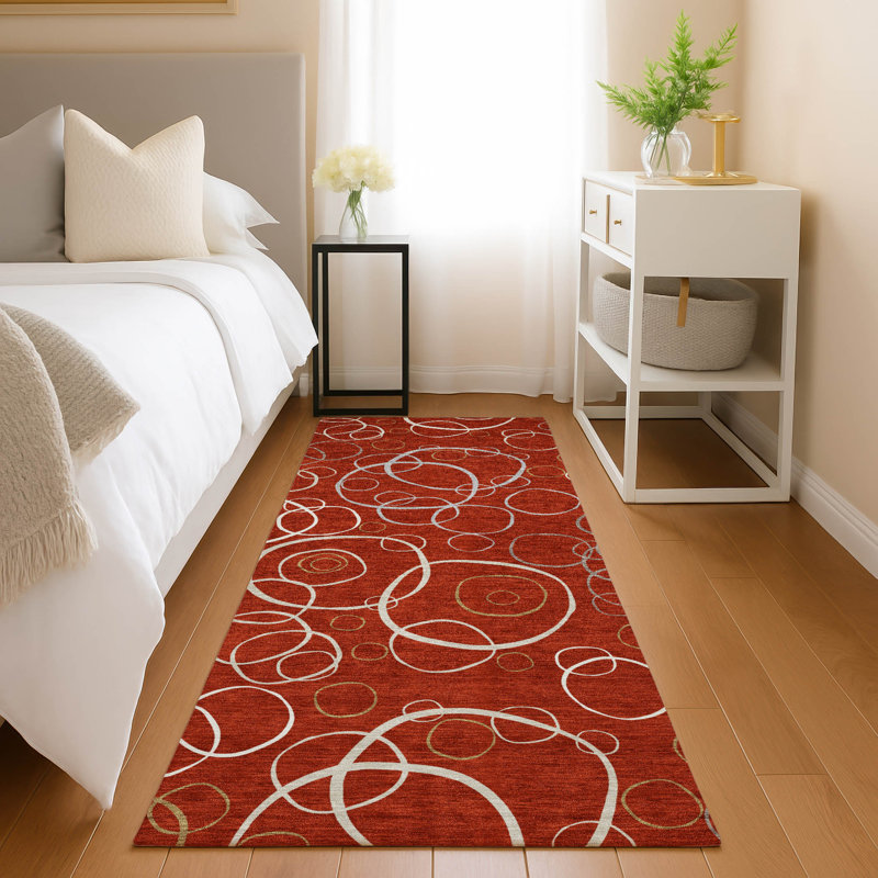 Machine Washable Indoor/Outdoor Kugler ACN2408 Geometric Rug, Runner 2'3" x 7'6"