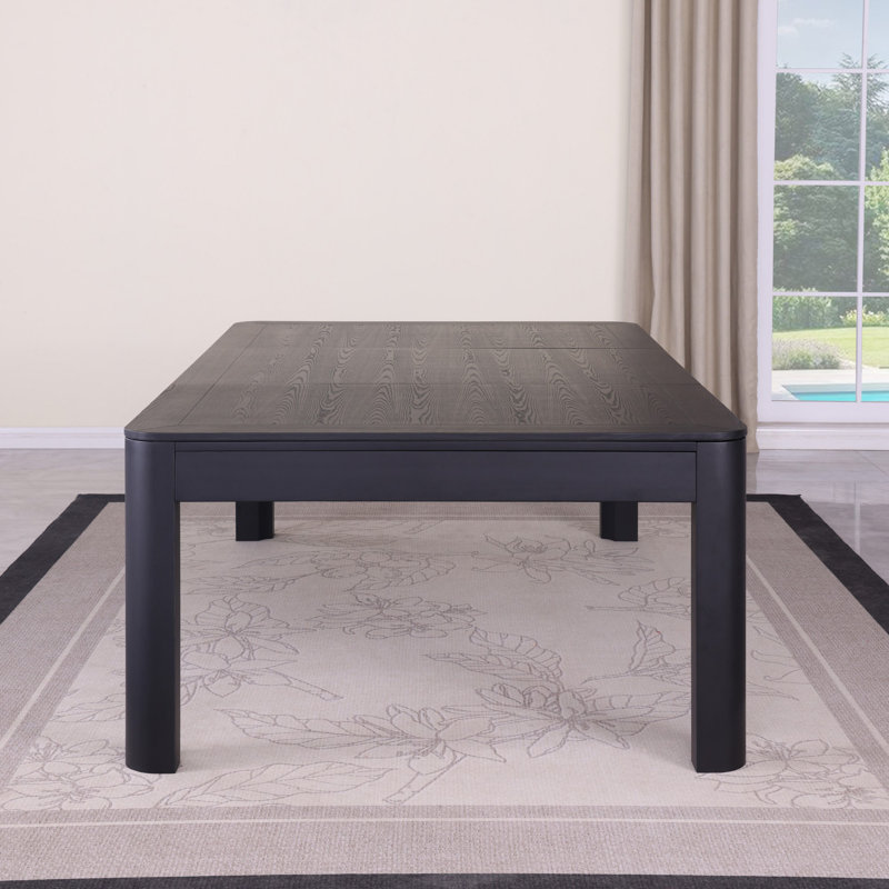 Cadora Duo Slate Pool Table in Black Ash, Steel Grey, 7ft, Yes