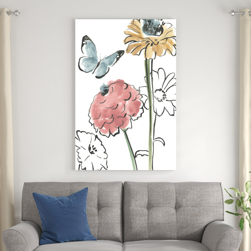 Boho Florals III, H 48 po x l 32 po x P 1,25 po