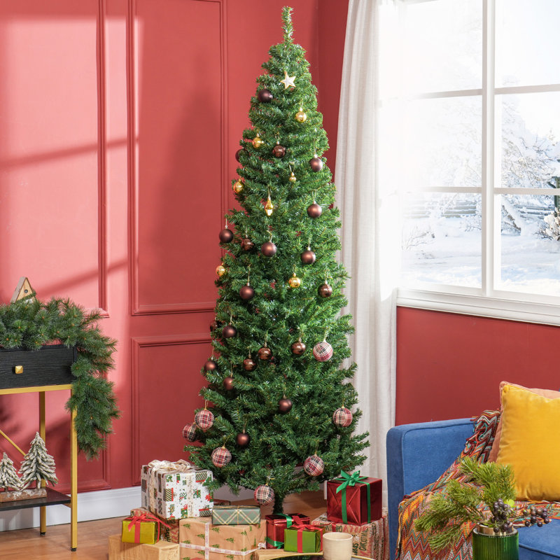 Arbre de Noël 7 pi, sapin de Noël non éclairé avec branches réalistes, sapin de Noël avec 818 pointes