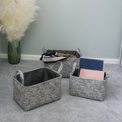 JVL Fabric Decorative Basket