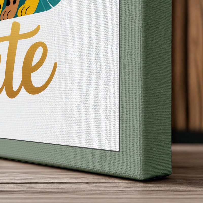 Wild Cute Leopard Modern - Print, 30x20 - 76.2 x 50.8 cm, Sage Border