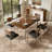 Mid-Century Style Extendable Dining Table with Metal Legs, Ideal for Dining Rooms, Bedrooms and Other Spaces-232057026