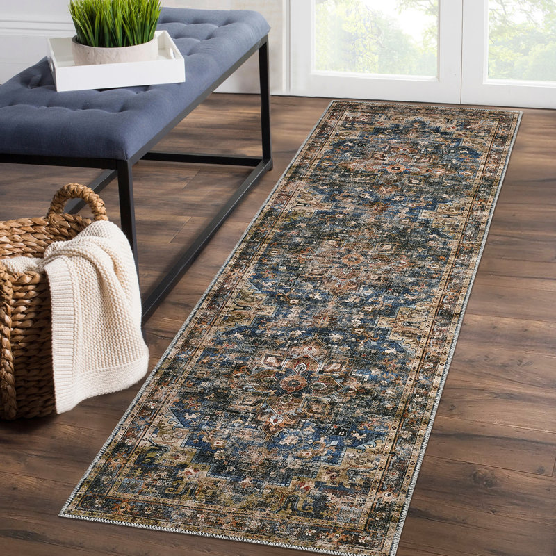 Tapis Thorith avec envers antidérapant, Tapis de couloir 2 pi x 6 pi