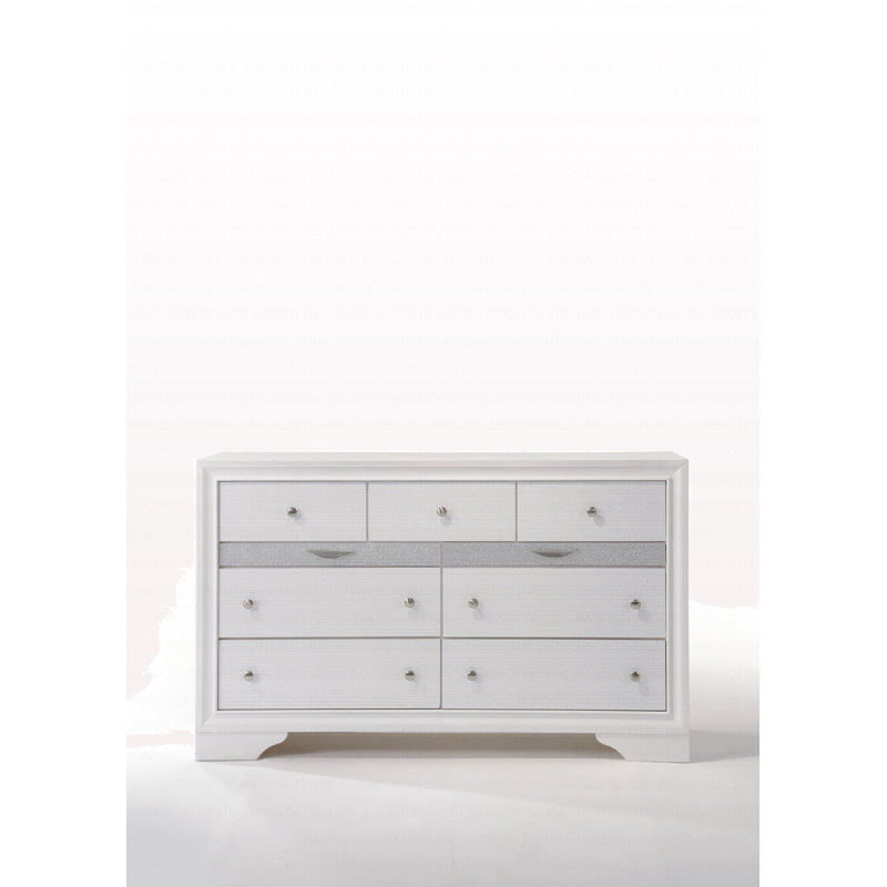 Commode moderne à finition blanche, Blanc