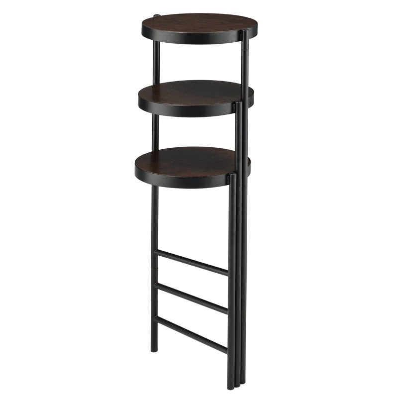 Support à plante pliable en noyer noir