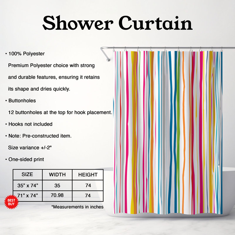 Rideau de douche Spectrum Tie - Premium 78, H 74 po x l 71 po