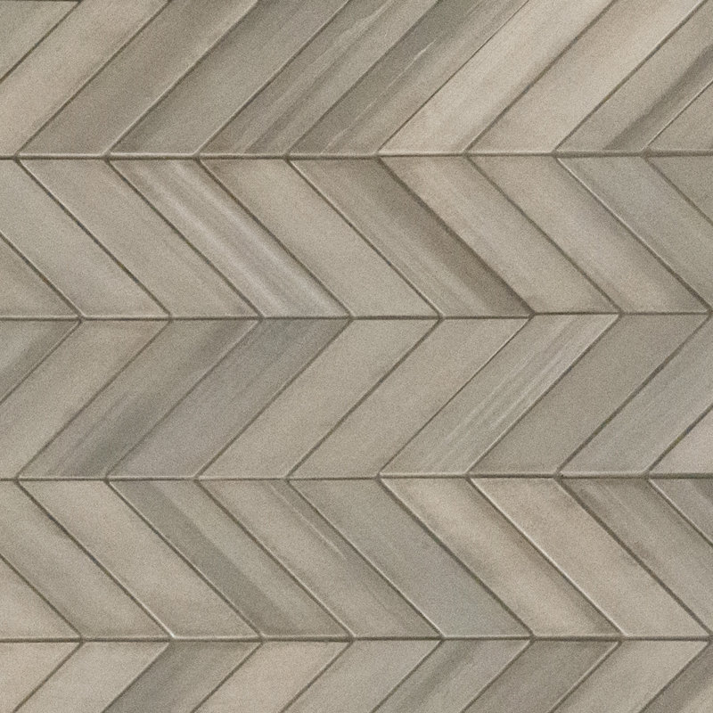 Glacis 12 in. x 15 in. Matte Porcelain Stone Look Floor and Wall Tile, Pewter