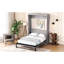 Lit double de couleur grise - lit de conversion et d'optimisation d'espace