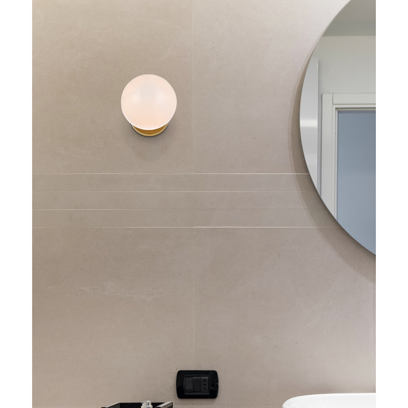 Alijiah Wall Sconce, Clear, Brass
