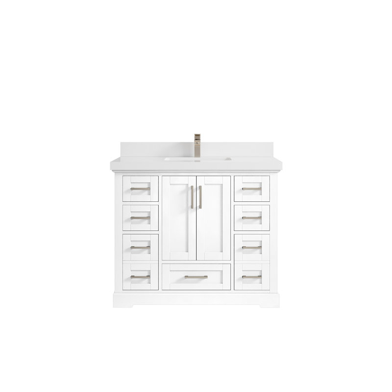 Ensemble de meuble-lavabo simple 42 po, Blanc