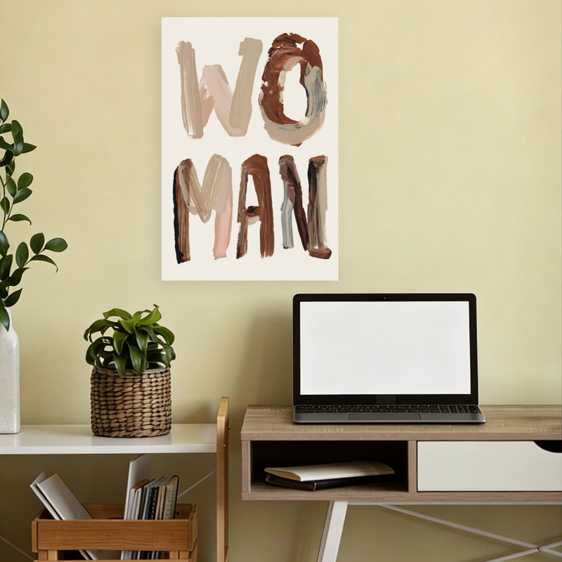 Art féminin moderne abstrait minimaliste, 18" H x 12" W