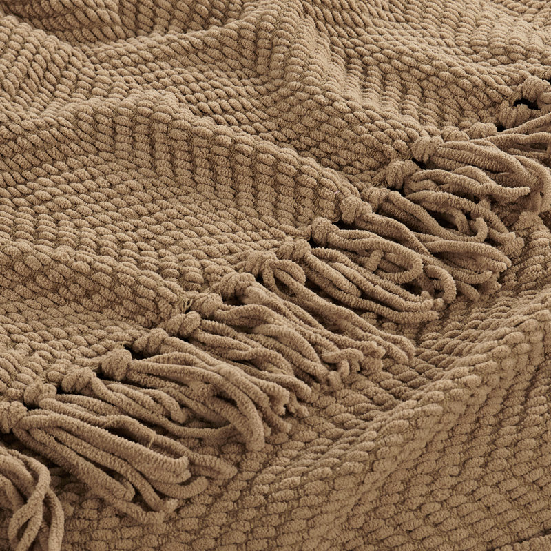 Jeté en tricot de tweed, Amphore, 60 po x 80 po