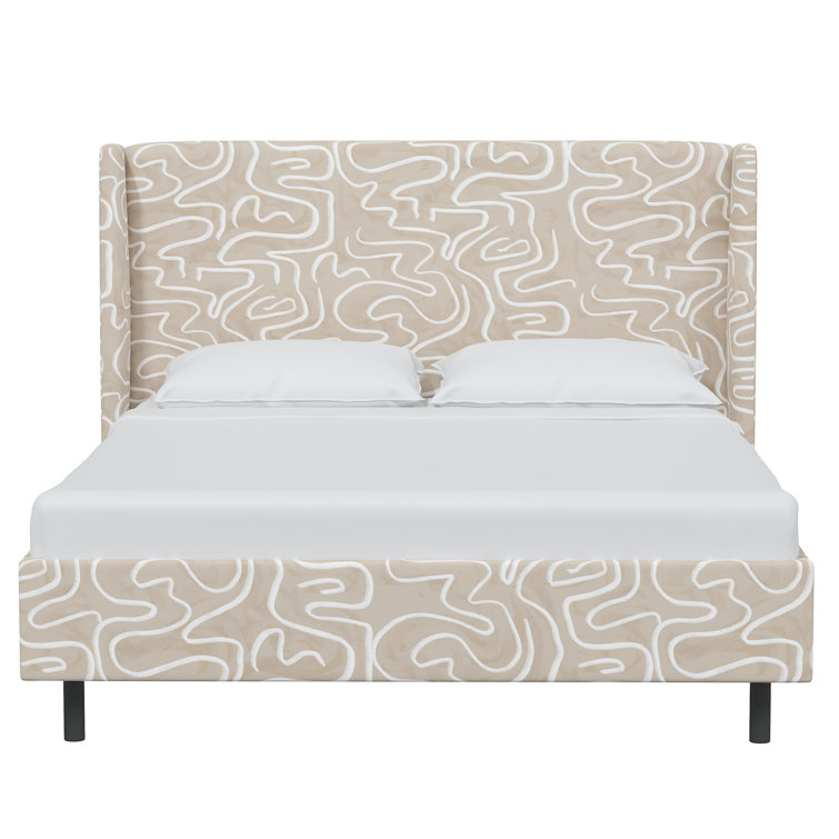 Laurel Upholstered Wingback Bed
