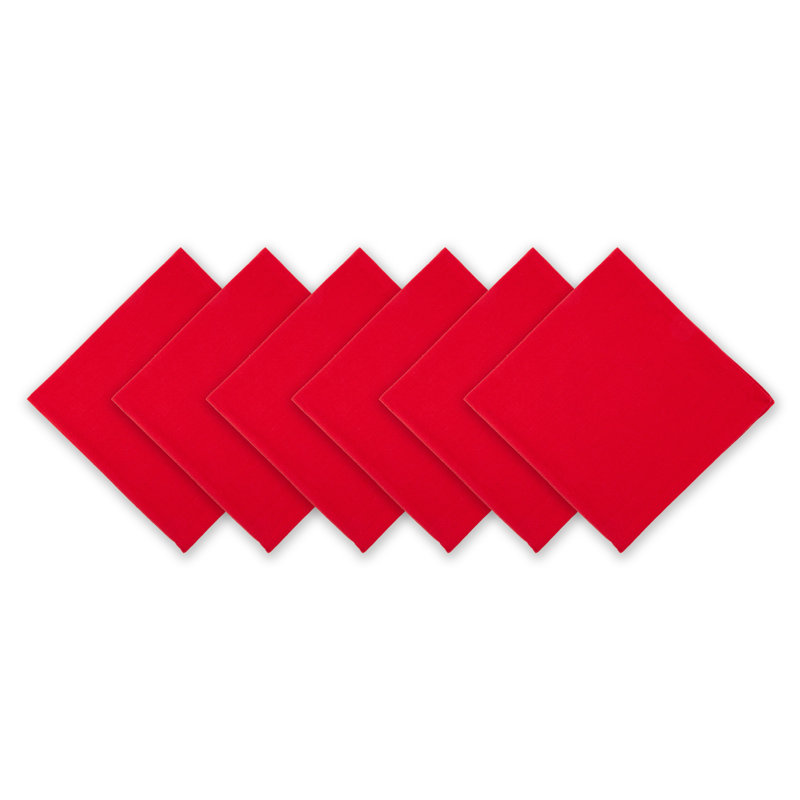 Scheffler Cotton Blend Square Napkin, Red