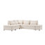 Canapé modulaire coulissant 107 po en forme de L avec sièges larges 107 po, repose-pieds avec rangement à mouvement libre, combinaison libre, canapé surdimensionné en chenille pour le salon et l’appartement, 2 couleurs-192938111