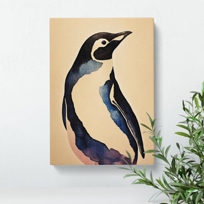 Watercolour Penguin No.5 - Wrapped Canvas